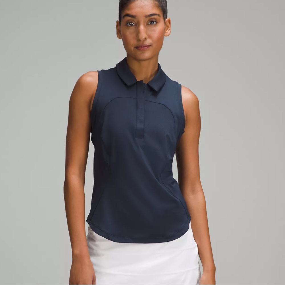 Lululemon Tennis and Golf Quick Drying Sleeveless Polo - True Navy Sz 4